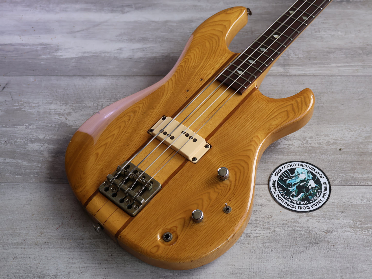 1979 Aria Pro II Japan TSB-550 Thor Sound Neckthrough Bass (Natural)