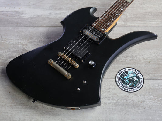 1992 Burny Hide X Japan MG-125S Mockingbird w/Sustainer (Matte Black)