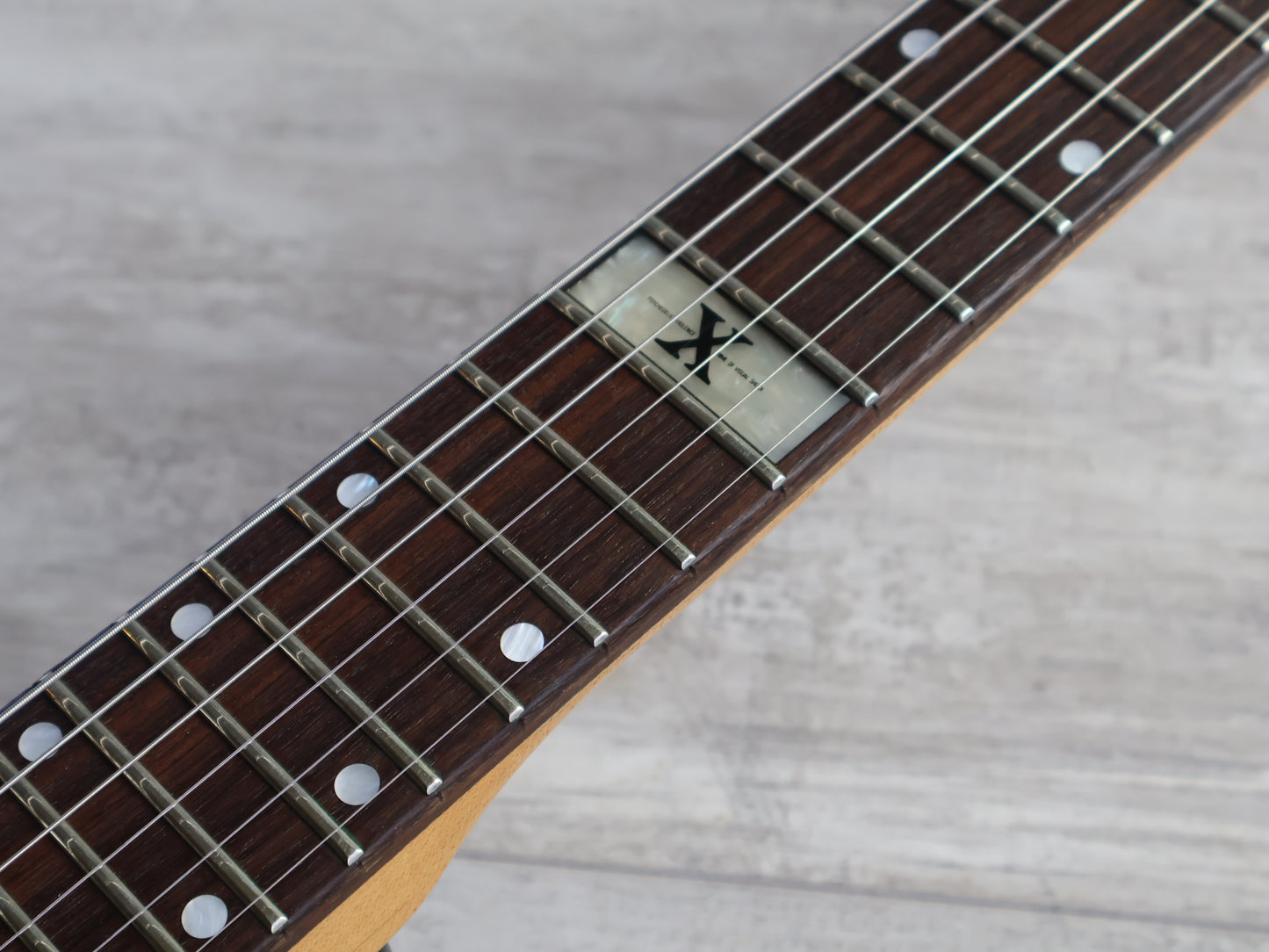 1992 Burny Hide X Japan MG-125S Mockingbird w/Sustainer (Matte Black)