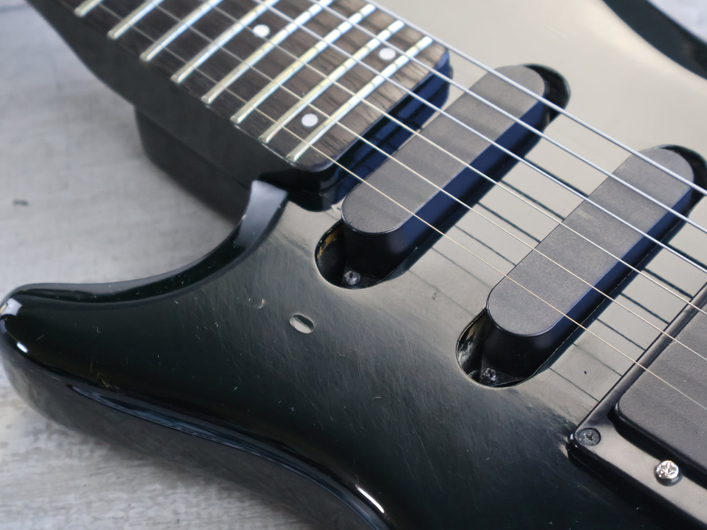 1986 Ibanez Japan Axstar AX75L Left Handed LH Headless Guitar (Black)