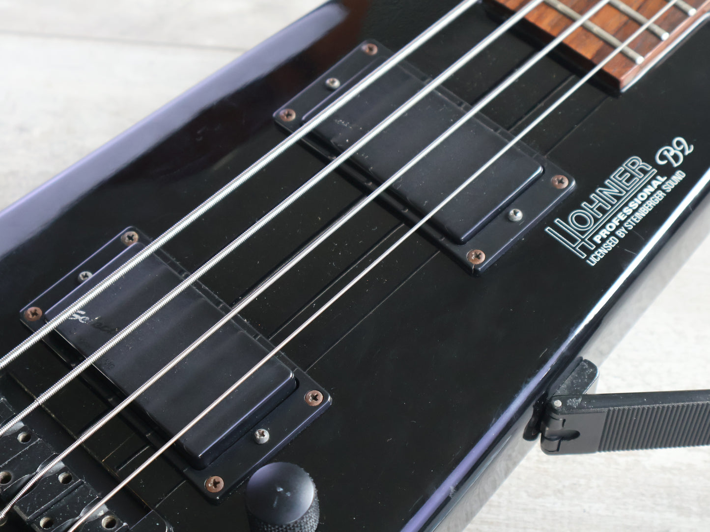 1980's Hohner B2 Headless Paddle Bass Guitar w/Steinberger System (Black)