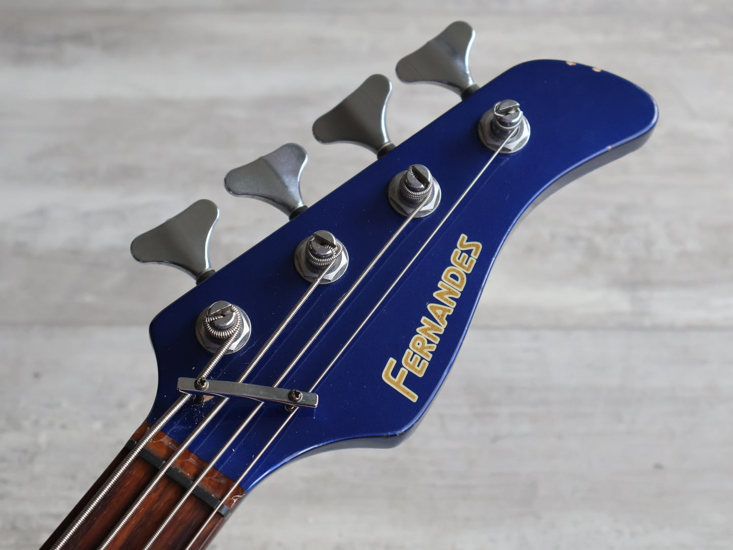 1990's Fernandes Japan FRB-45 Revolver Fretless Bass (Blue)