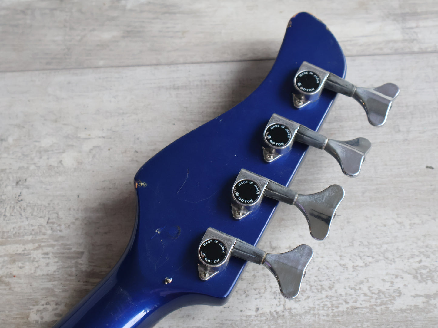 1990's Fernandes Japan FRB-45 Revolver Fretless Bass (Blue)