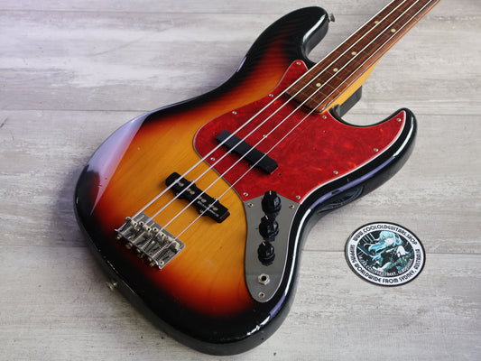 1999 Fender Japan JB62-77FL Fretless Jazz Bass (Sunburst)