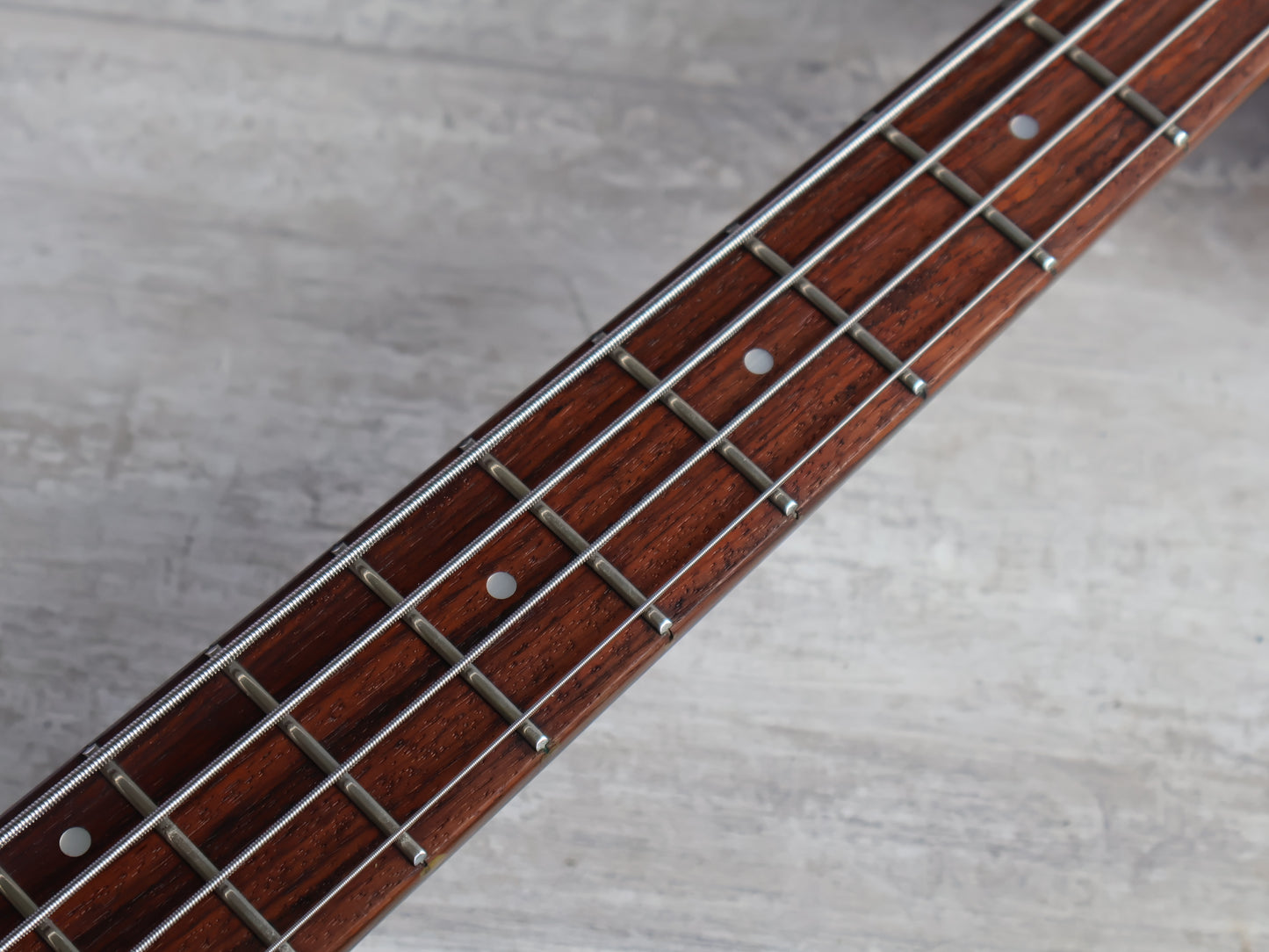 1990 Greco Japan TVB-45 Double Cutaway Medium Scale Les Paul Jr Bass (Black)