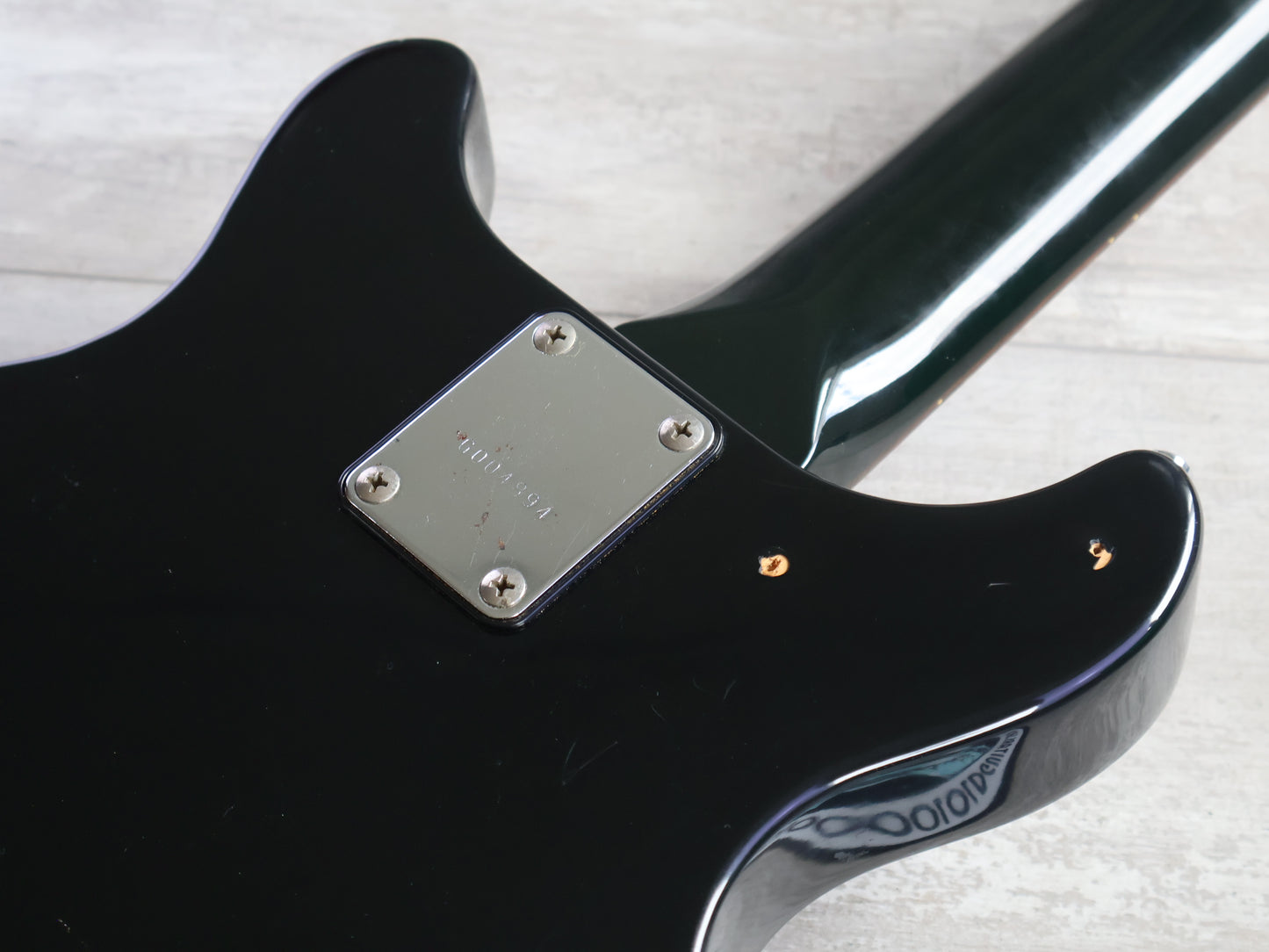 1990 Greco Japan TVB-45 Double Cutaway Medium Scale Les Paul Jr Bass (Black)