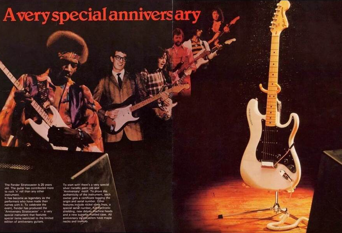 1979 Fender USA 25th Anniversary Model Stratocaster (Anniversary Silver)