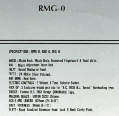 1983 BC Rich Japan NJ Series RBG-01 BICH (Baby Blue)