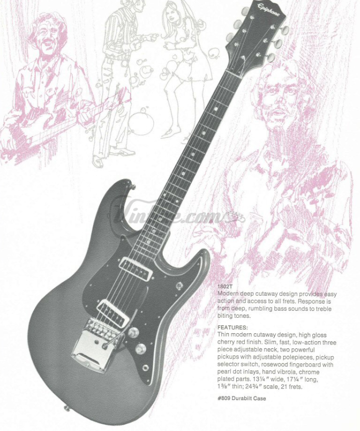 1972 Epiphone Japan ET-270 (1802T) Electric Guitar (Cherry Red)