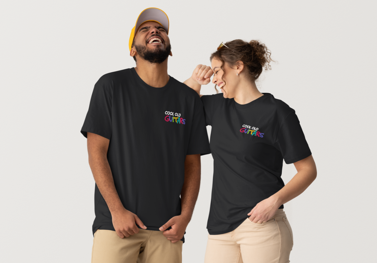 "Cool Old Color" Logo Men's T-Shirt (Black)