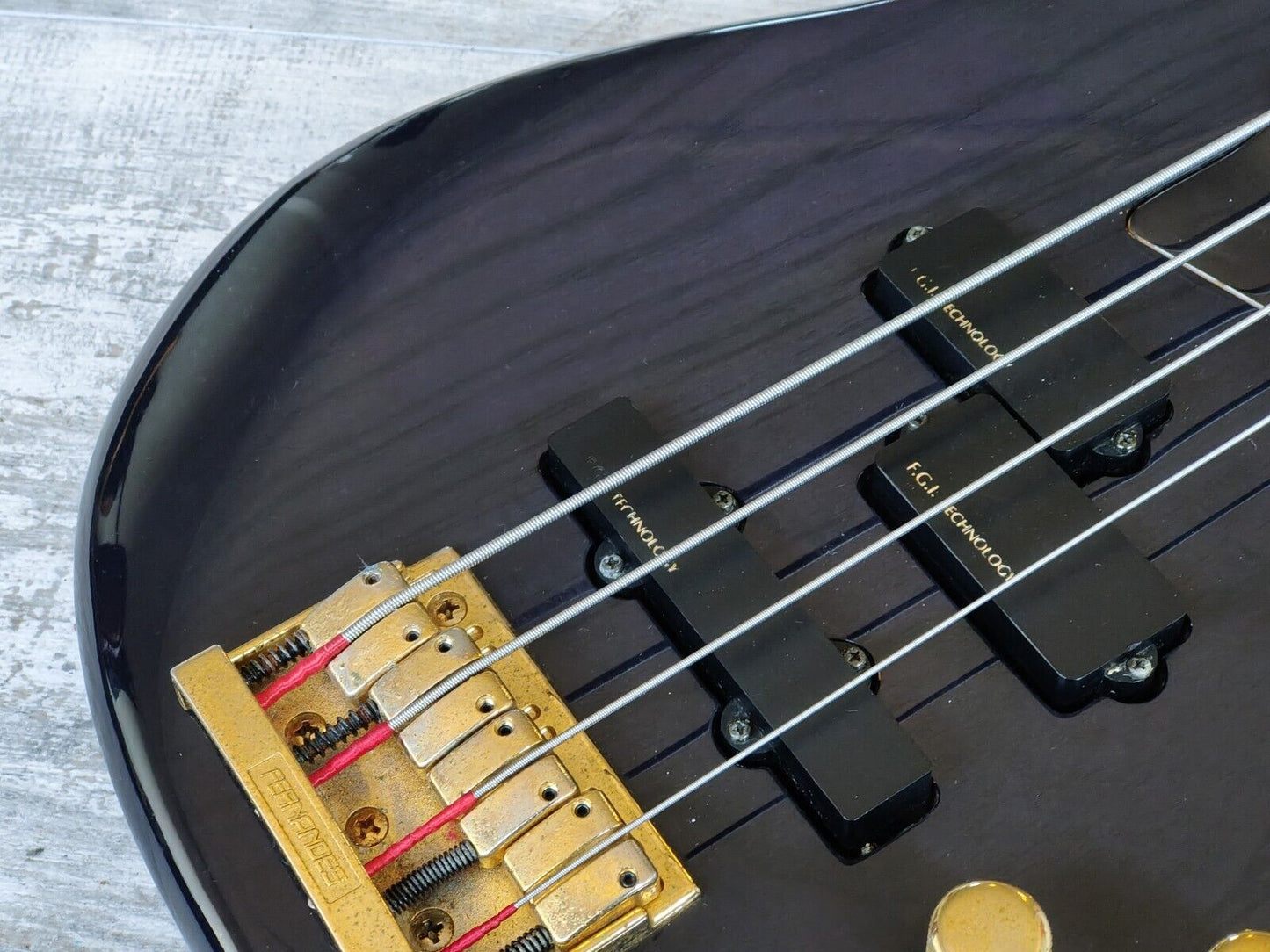 1990's Fernandes Japan FRB-75 Active Revolver Bass (Transparent Purple)