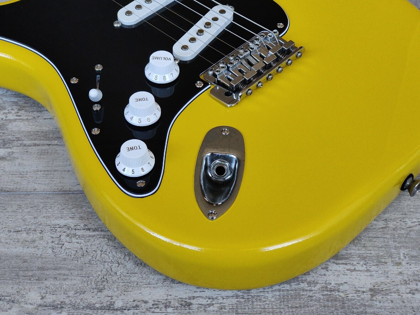 1989 Fender Japan ST72-55 LH Left Handed '72 Reissue Stratocaster (Yellow Refin)