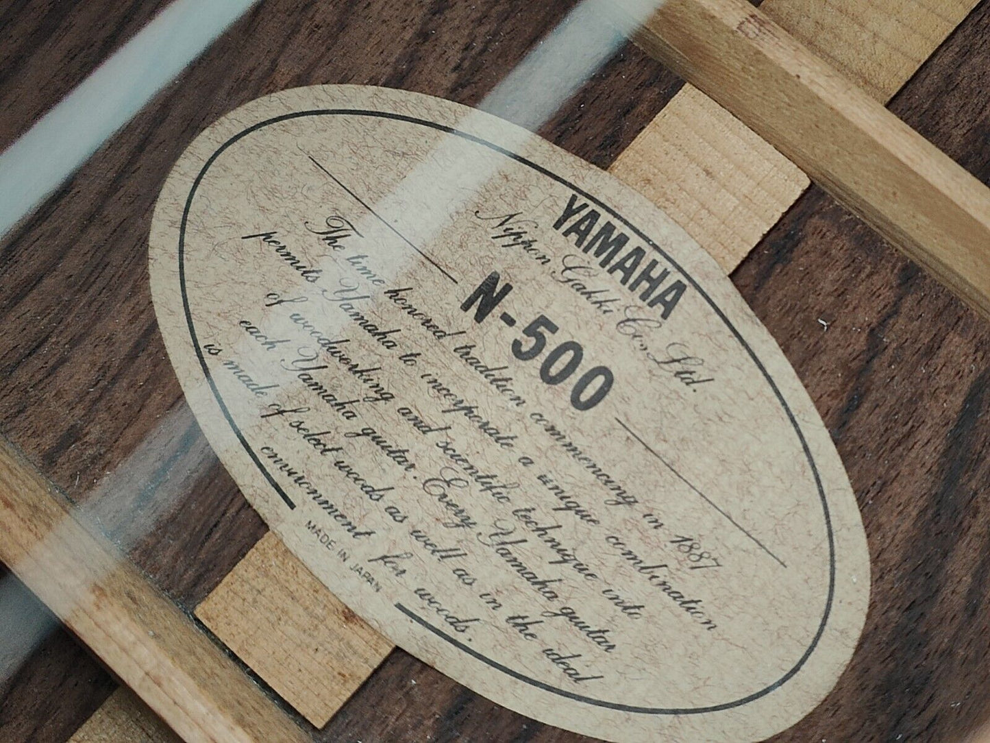 1985 Yamaha N-500 Japanese Vintage Acoustic Guitar (Natural)