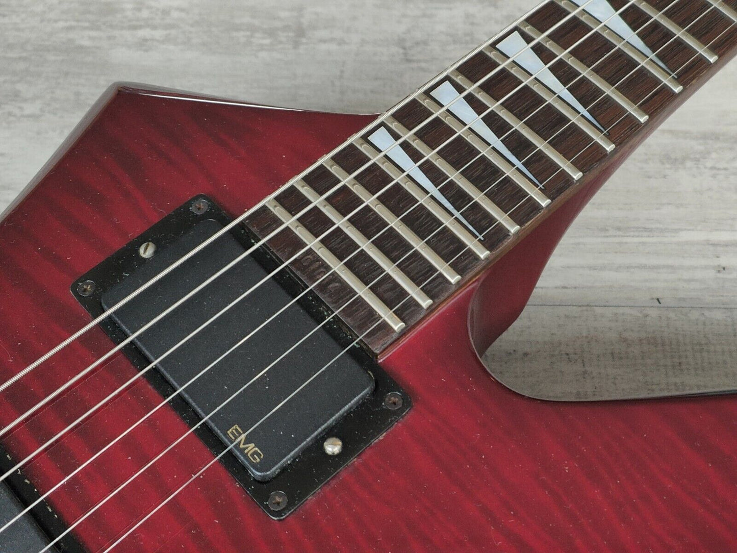 2000 Grover Jackson Japan Neckthrough Kelly (Flame-Top Red)