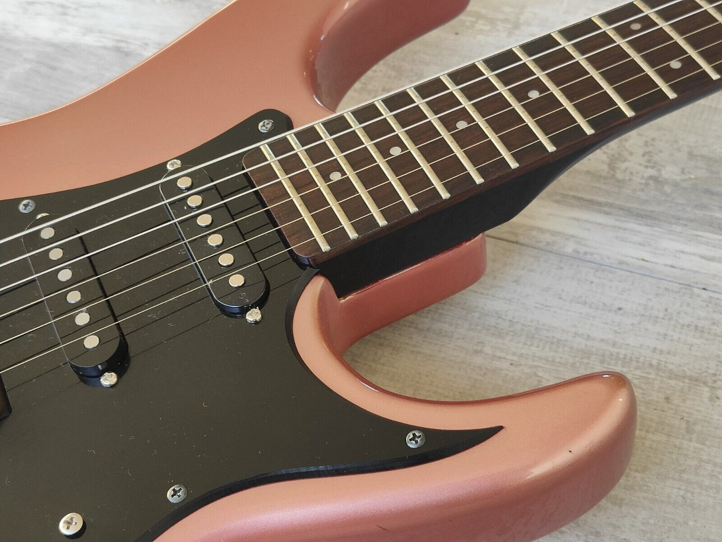 1986 Fernandes Japan FR-55 Revolver HSS Superstrat Stratocaster (Pearl Pink)