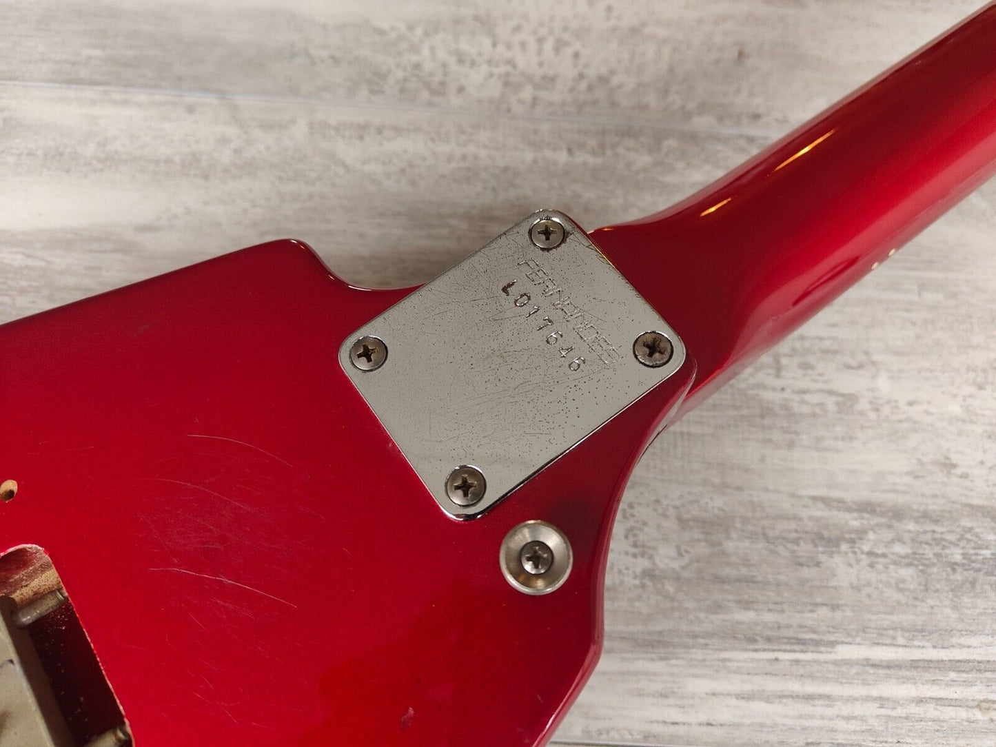 1980's Fernandes Japan BSV Series Short Scale Flying V (Candy Apple Red)