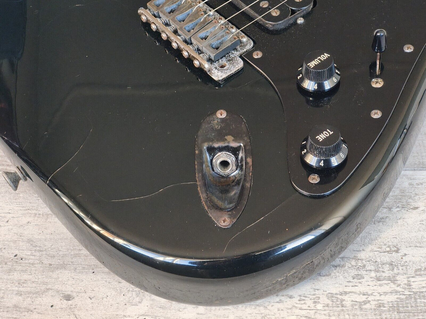 1984 Squier Japan ST-552 JV Series HH Contemporary Stratocaster (Black)