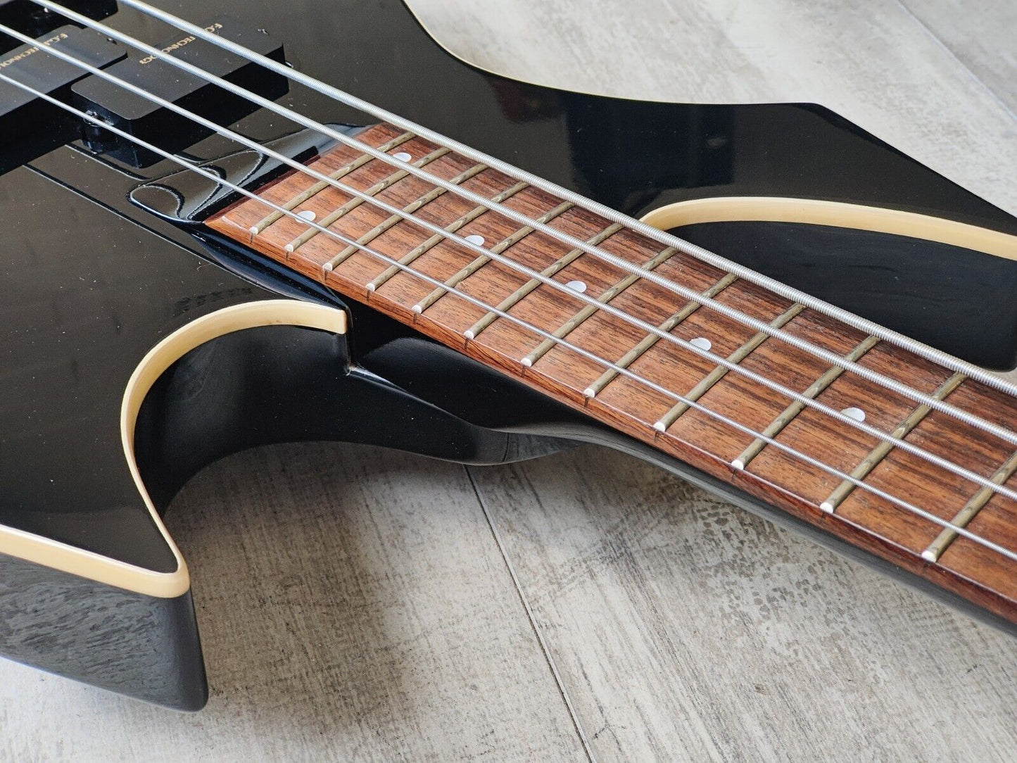 1994 Burny (Fernandes) Japan XB-95H "X Japan - Heath" Warlock Bass (Black)