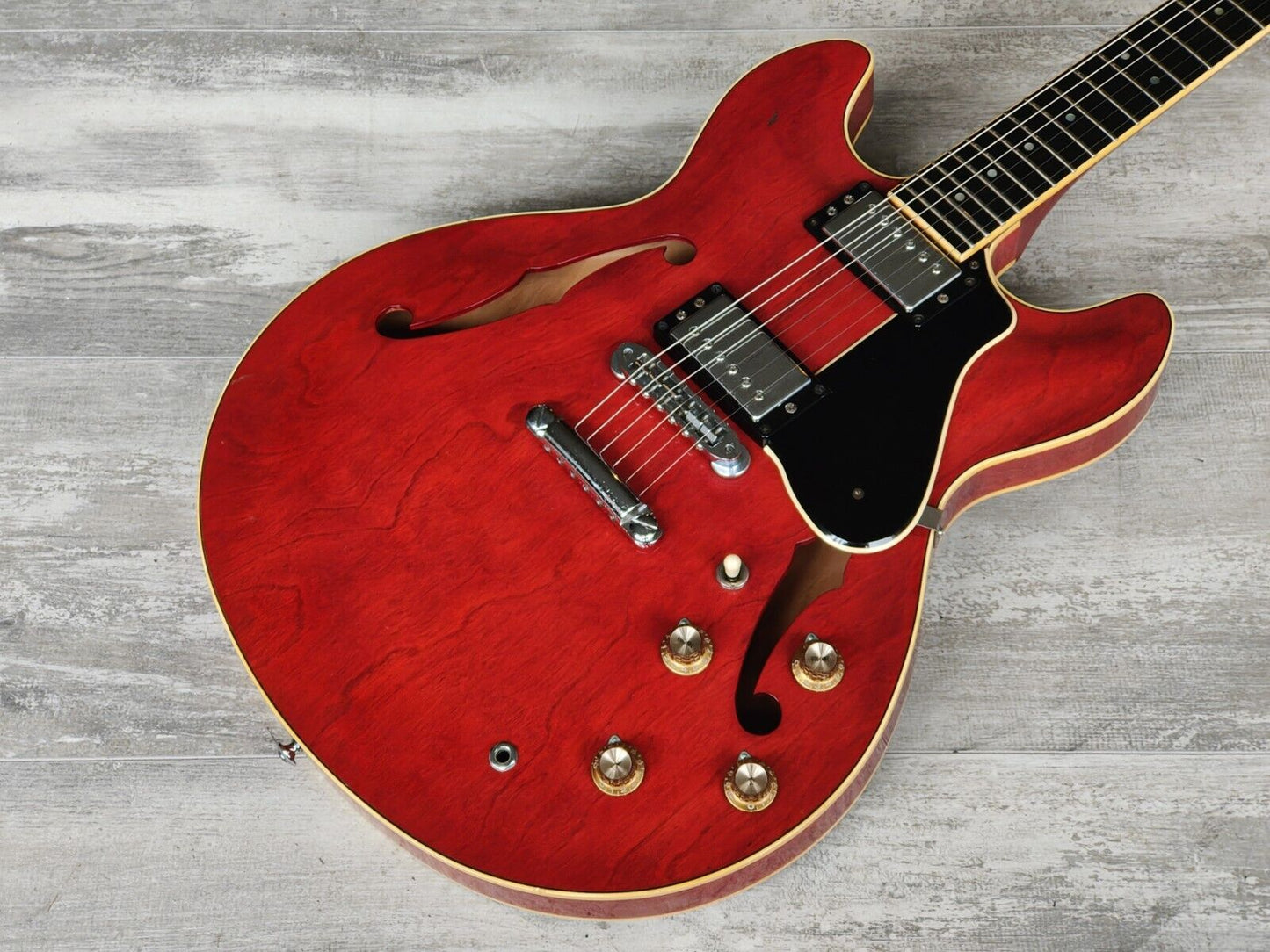 1980 Yamaha Japan SA-1000 ES-335 Semi Hollowbody Electric Guitar (Persimmon Red)