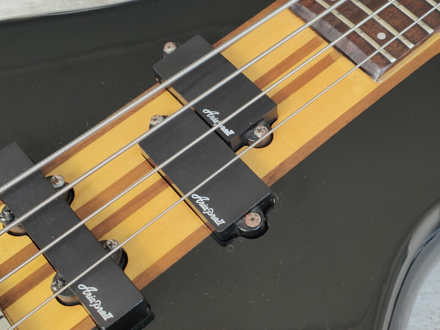 1989 Aria Pro II ASB-60 Integra Series Neckthrough Bass (Black)