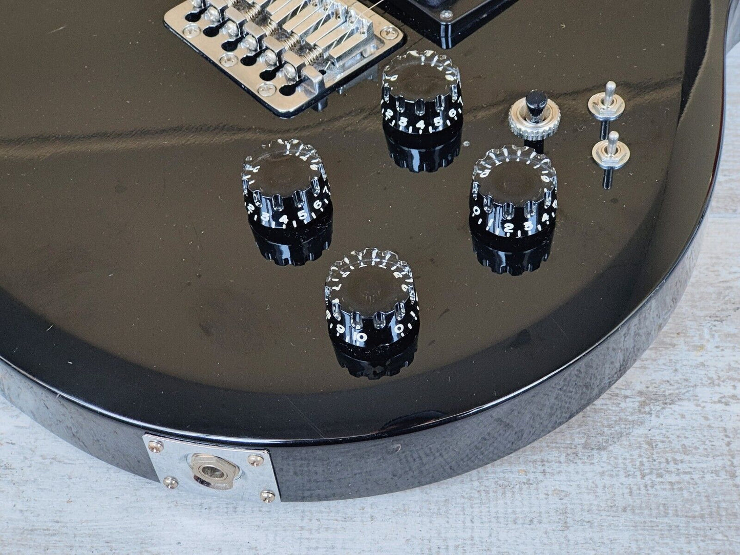 1983 Aria Pro II Japan CS-350 Cardinal Double Cutaway (Black)