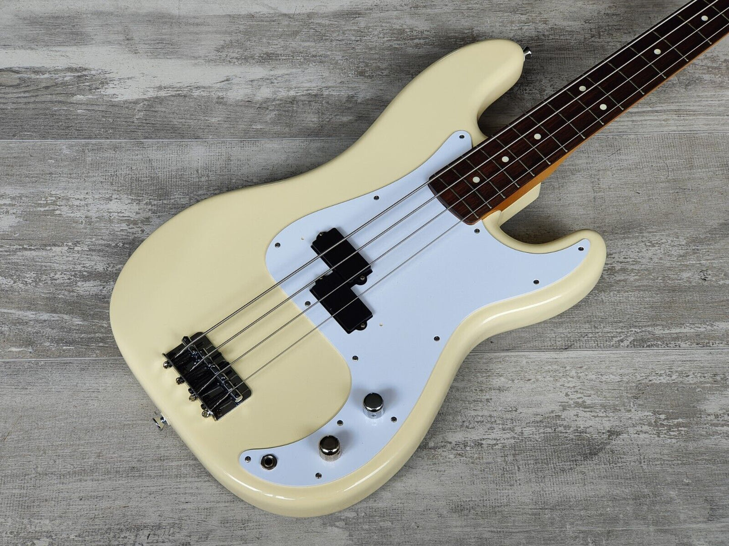 1993 Fender Japan PB62 '62 Reissue Precision Bass (Refinished Vintage White)