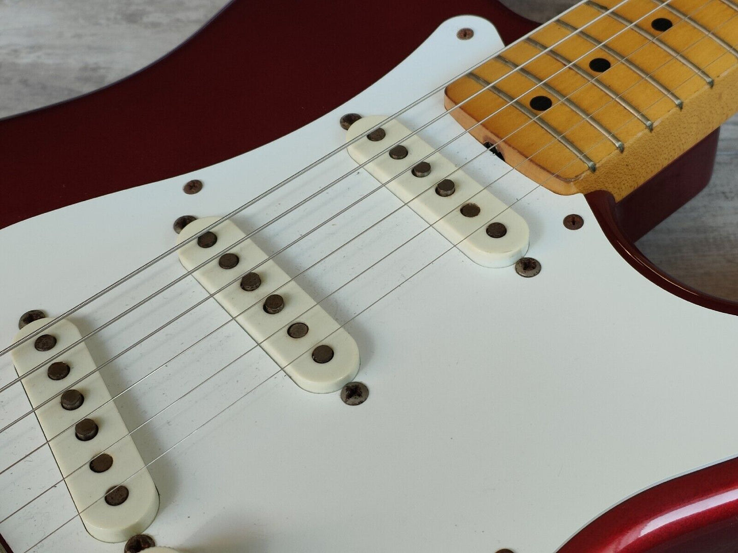 1983 Fender Japan JV Series '57 Vintage Stratocaster (Red) w/USA Pickups