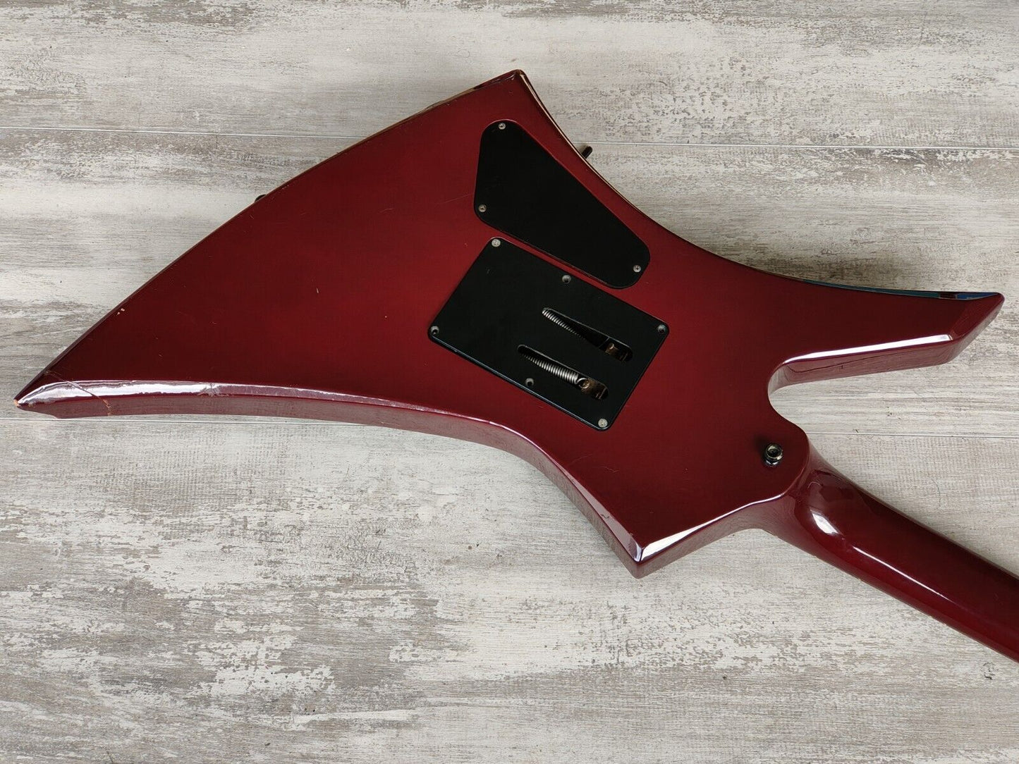 2000 Grover Jackson Japan Neckthrough Kelly (Flame-Top Red)