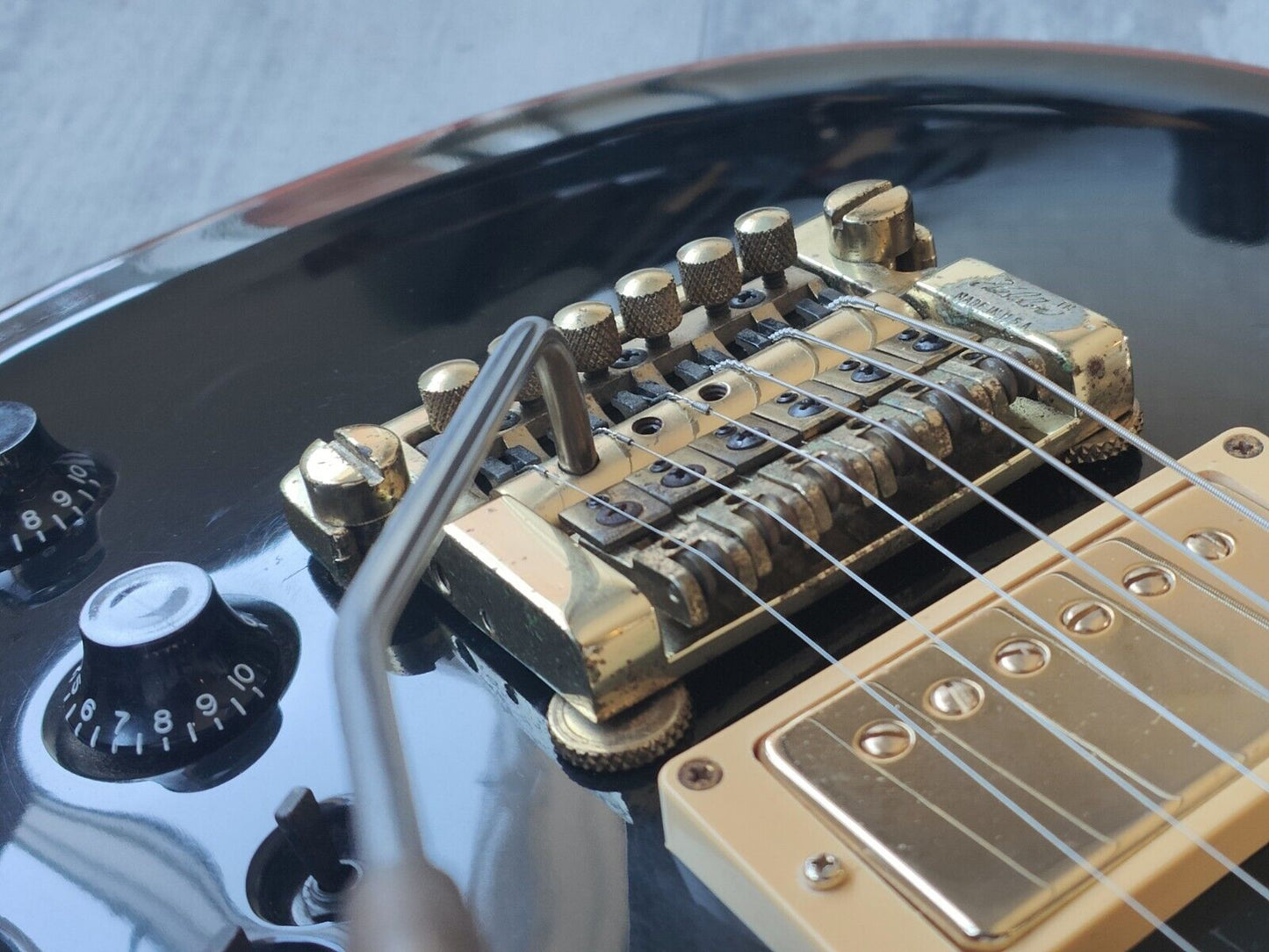 1982 Aria Pro II (Matsumoku) PE-R100 Single Cutaway w/Kahler (Flash Red)