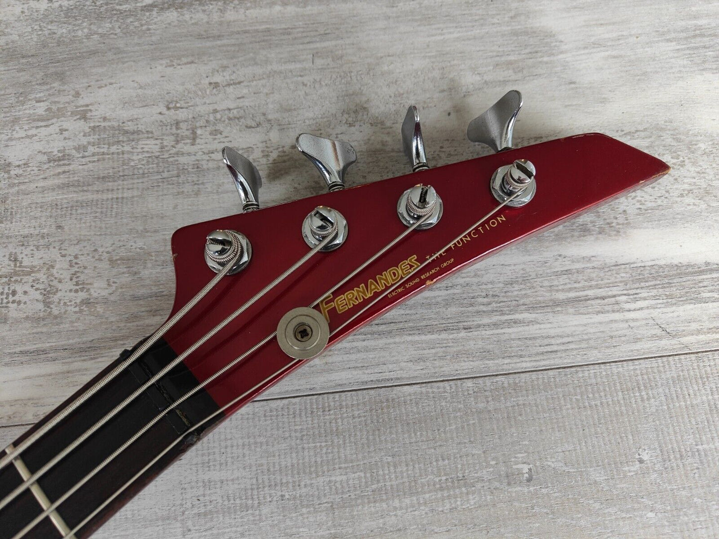 1980's Fernandes Japan BXB-55 Explorer Bass Guitar (Red)