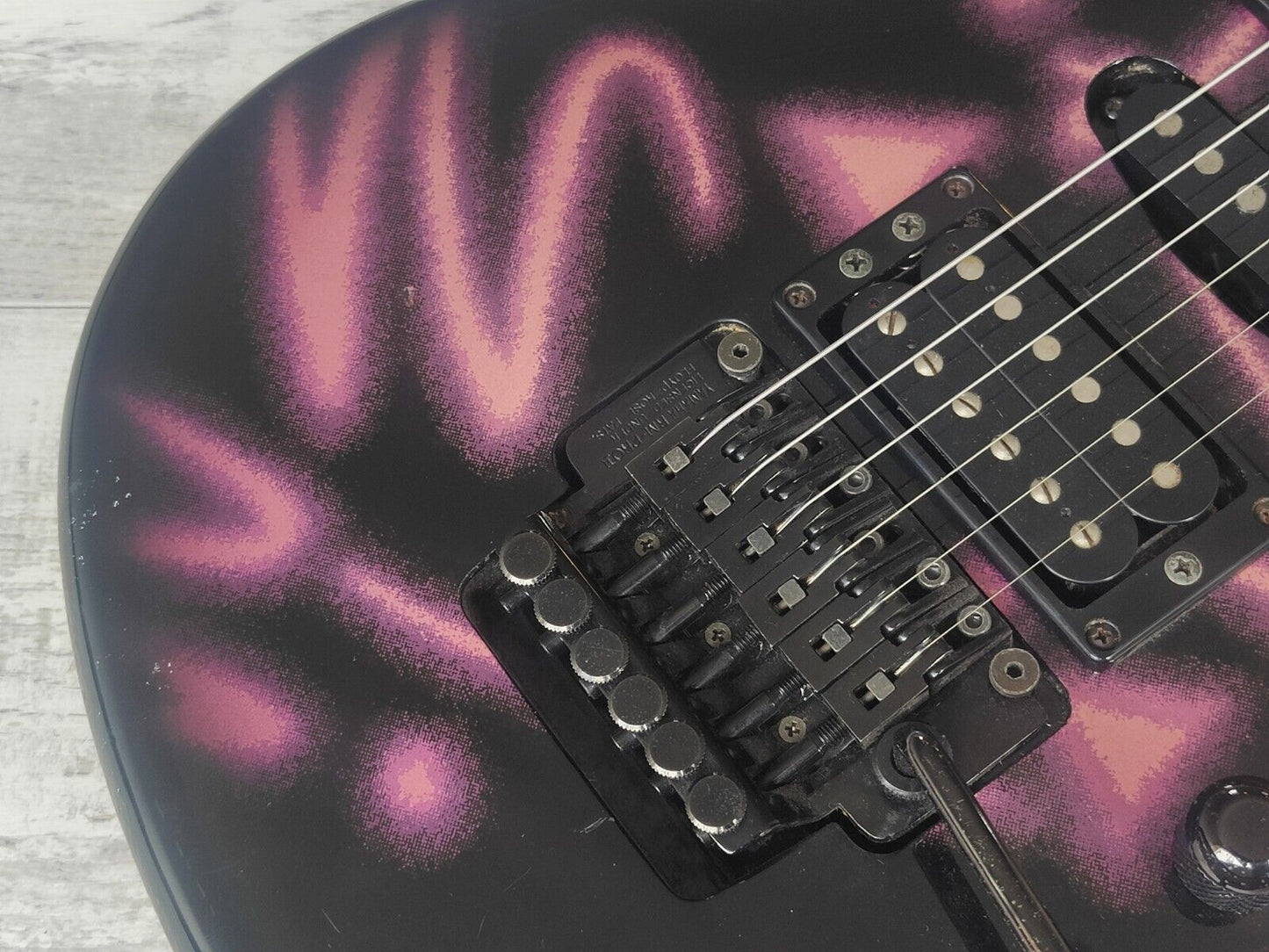 1989 Yamaha Japan MG-M2G Neon Special Edition Electric Guitar (Purple Neon)