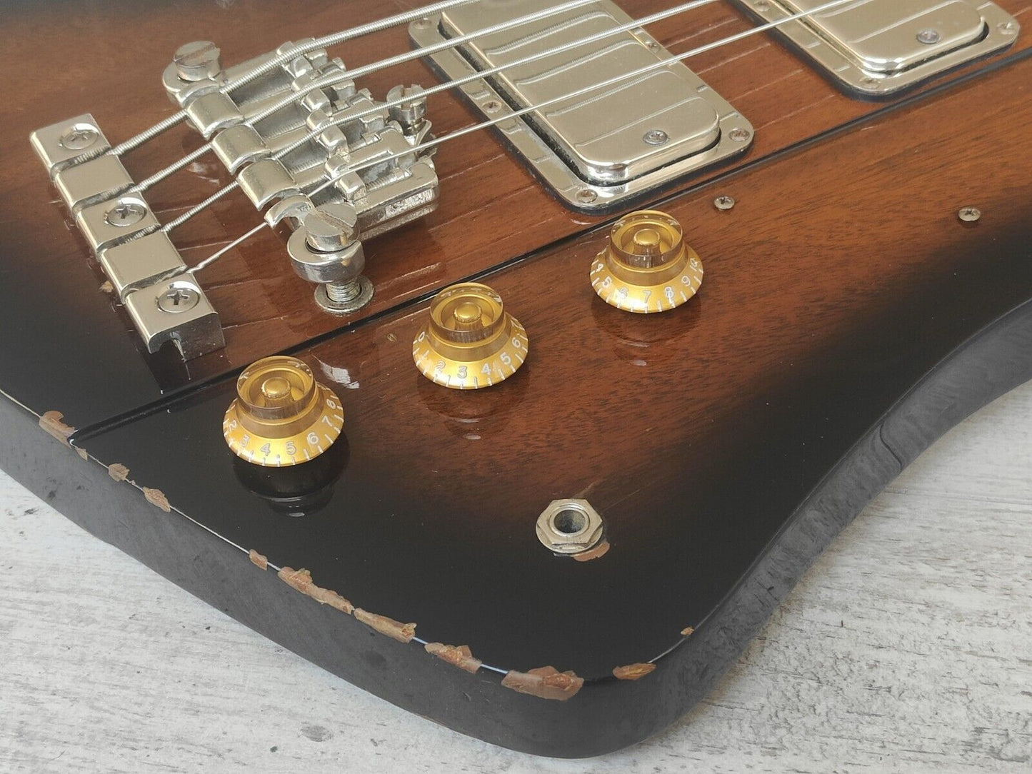 1989 Greco Japan TB-75 Thunderbird Bass (Brown Sunburst)
