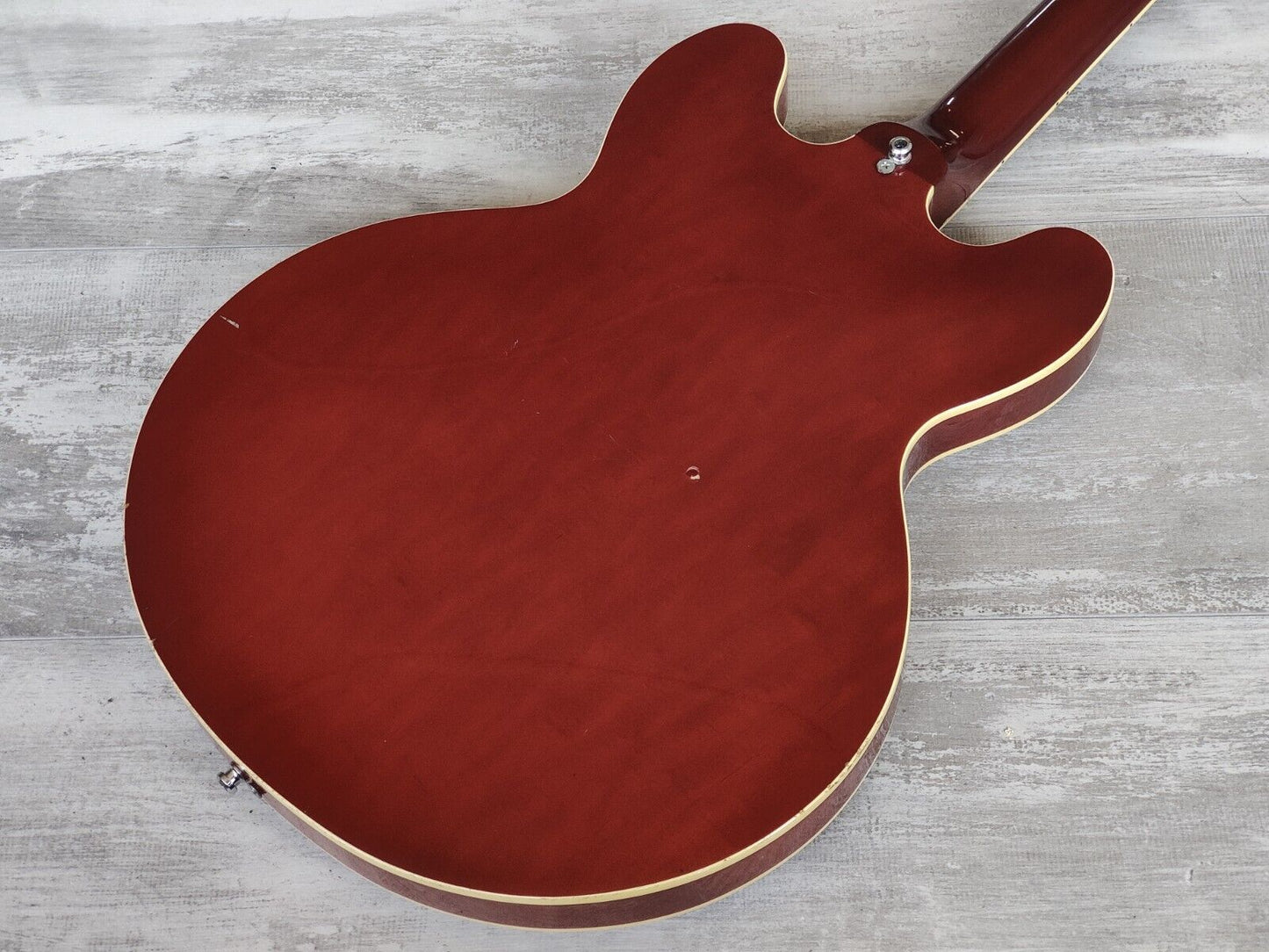 1988 Burny Japan RSA-70 Semi Hollowbody Electric Guitar (Cherry Red)