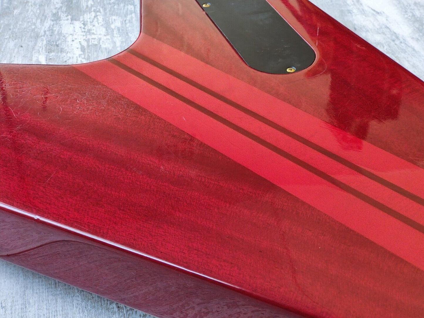 1997 Greco Japan GV-90MH Neckthrough Flying V (Cherry Red)
