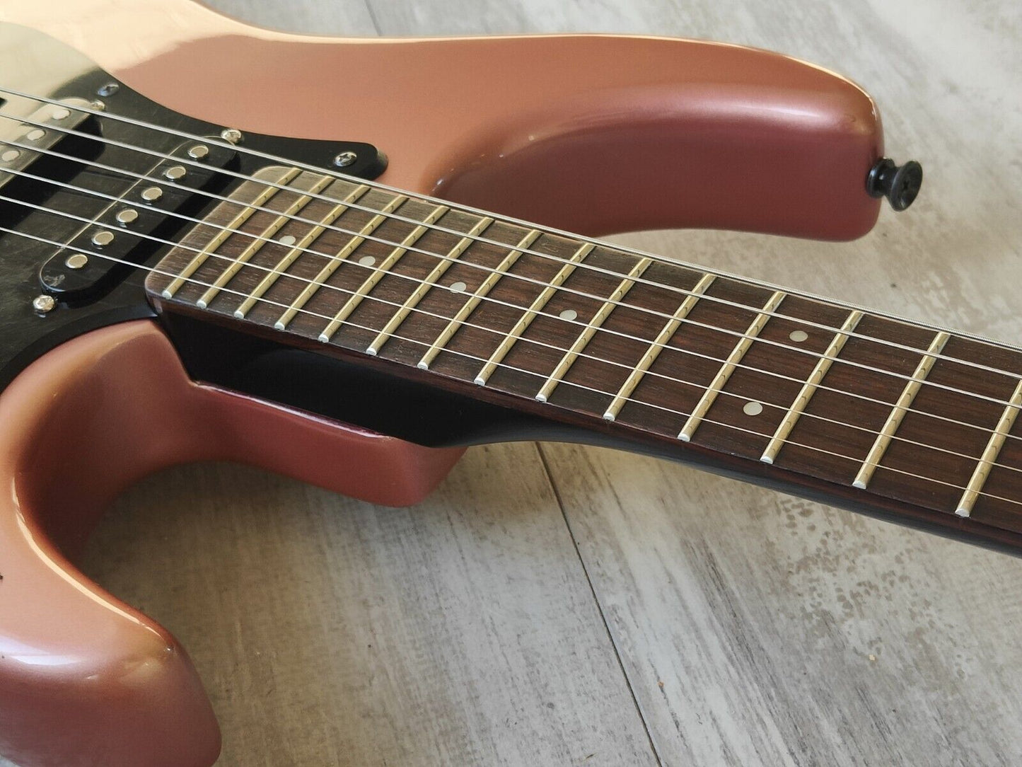 1986 Fernandes Japan FR-55 Revolver HSS Superstrat Stratocaster (Pearl Pink)