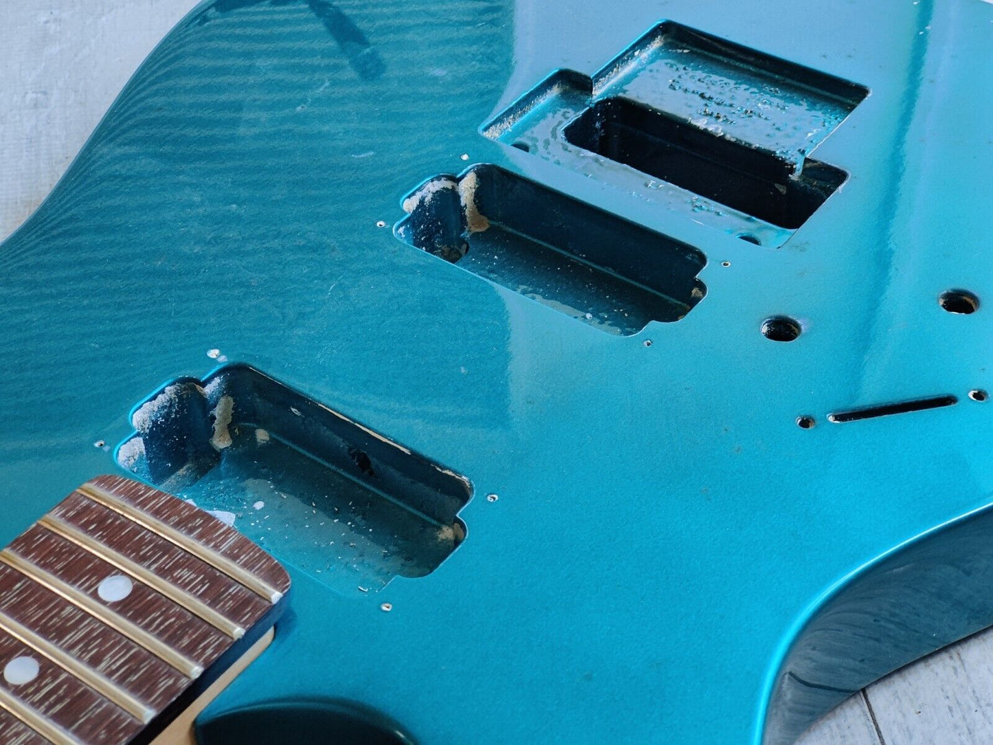 1990's Kramer Japan (by Tokai) LH Left Handed NOS Superstrat Body/Neck (Aqua)