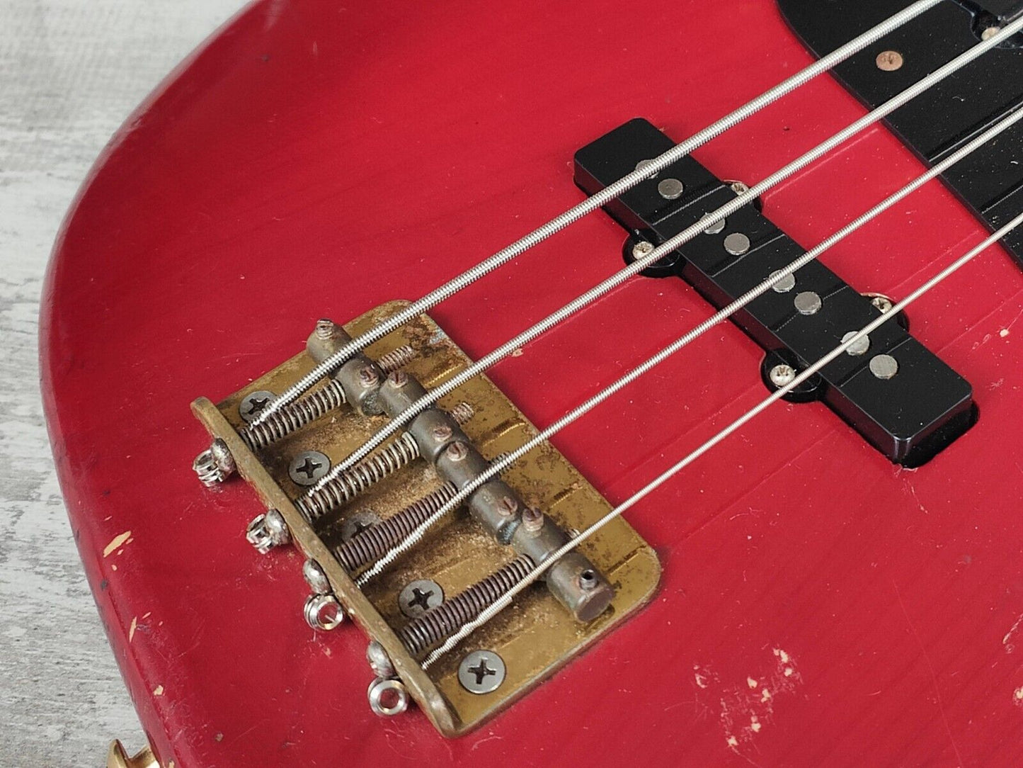 1980's Moon Japan Custom Order Jazz Bass (Transparent Red)