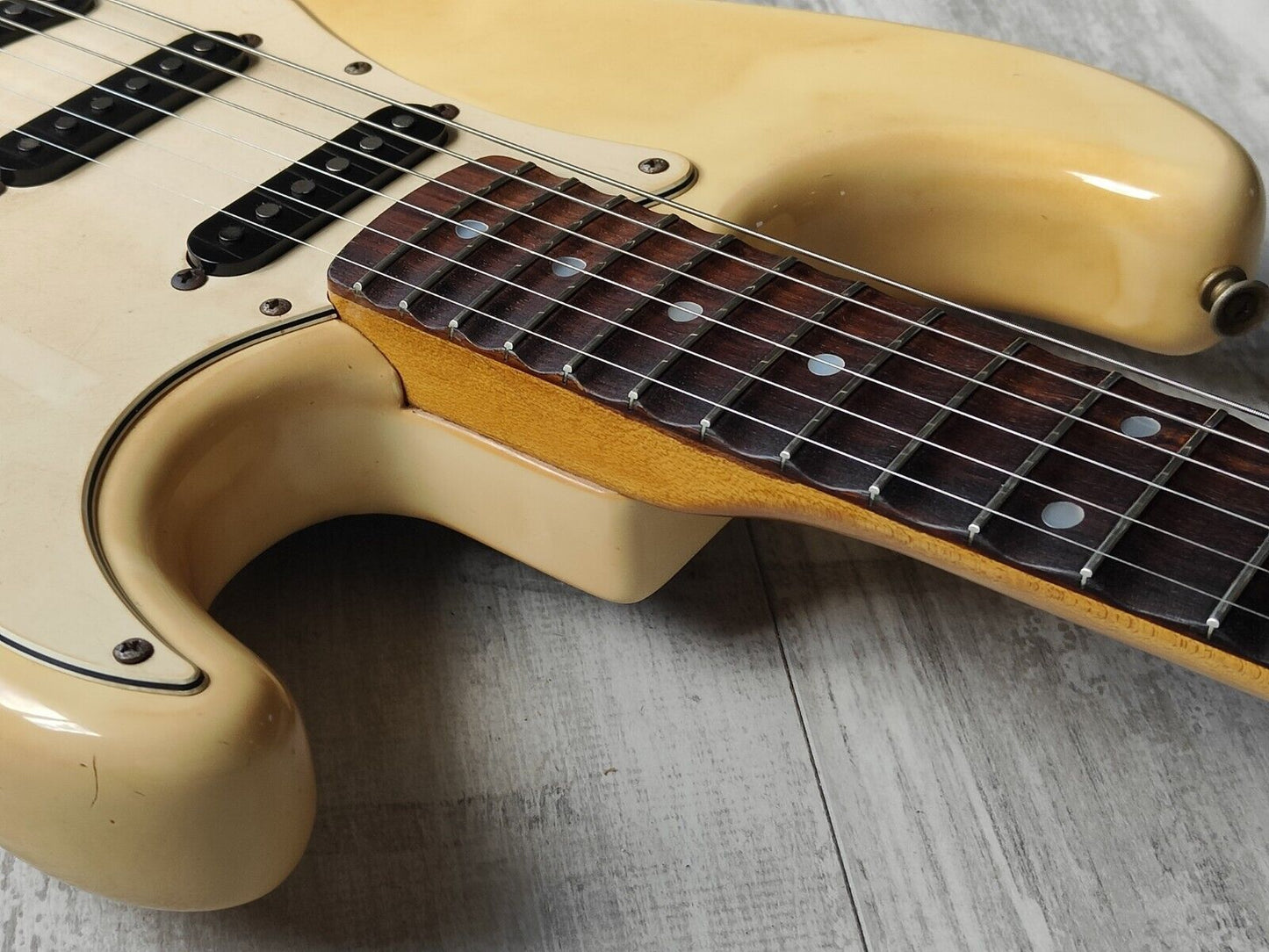 1985 Fender Japan ST72-65 Blackmore Scalloped Stratocaster (Aged Olympic White)