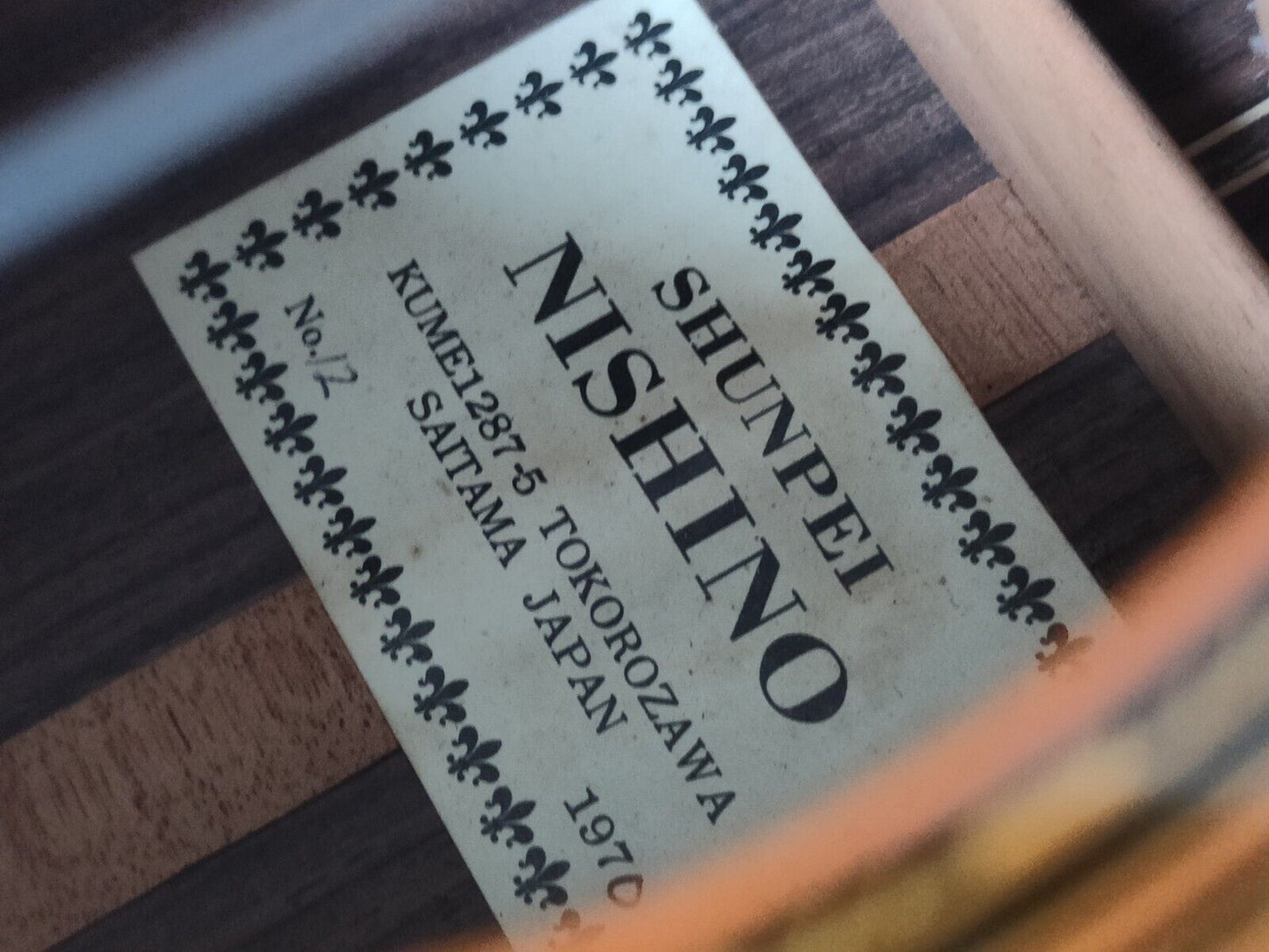 1970 Shunpei Nishino No 12 Japanese Classical Guitar (Solid Spruce/Rosewood)