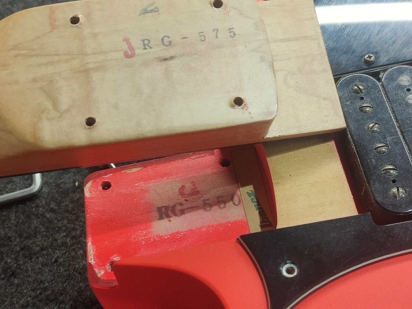 1980's Ibanez Japan RG-575 Reverse Headstock Superstrat (Five Alarm Red)