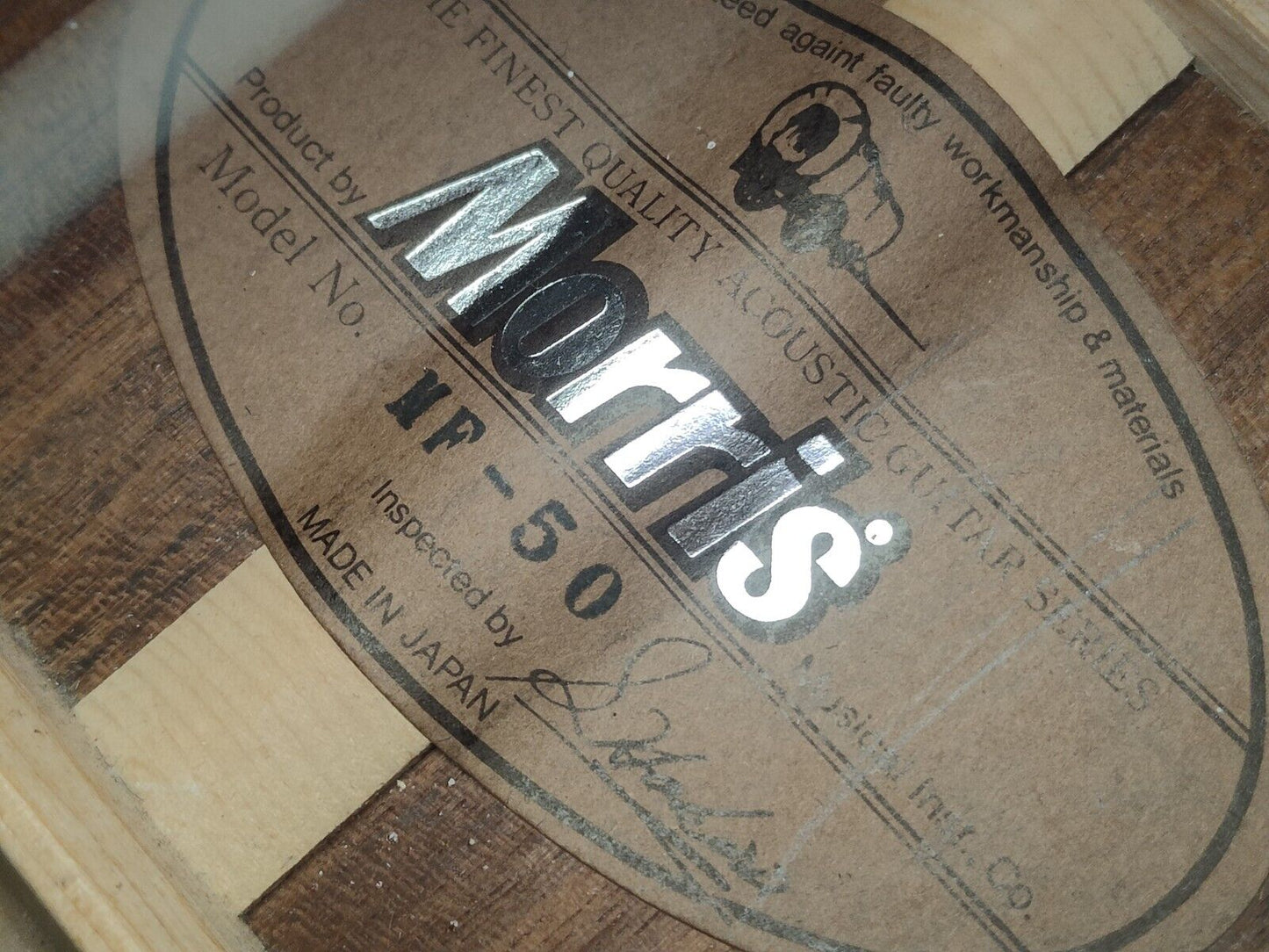 1990's Morris Japan MF-50 Auditorium Acoustic Guitar (Brown Sunburst)