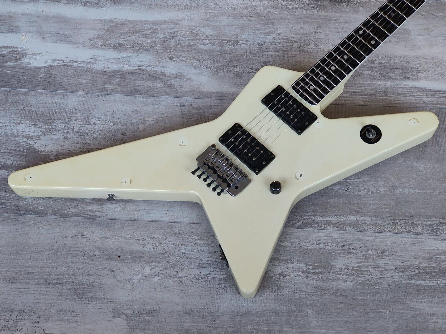 1980's Japanese Random Star Electric Guitar (White)
