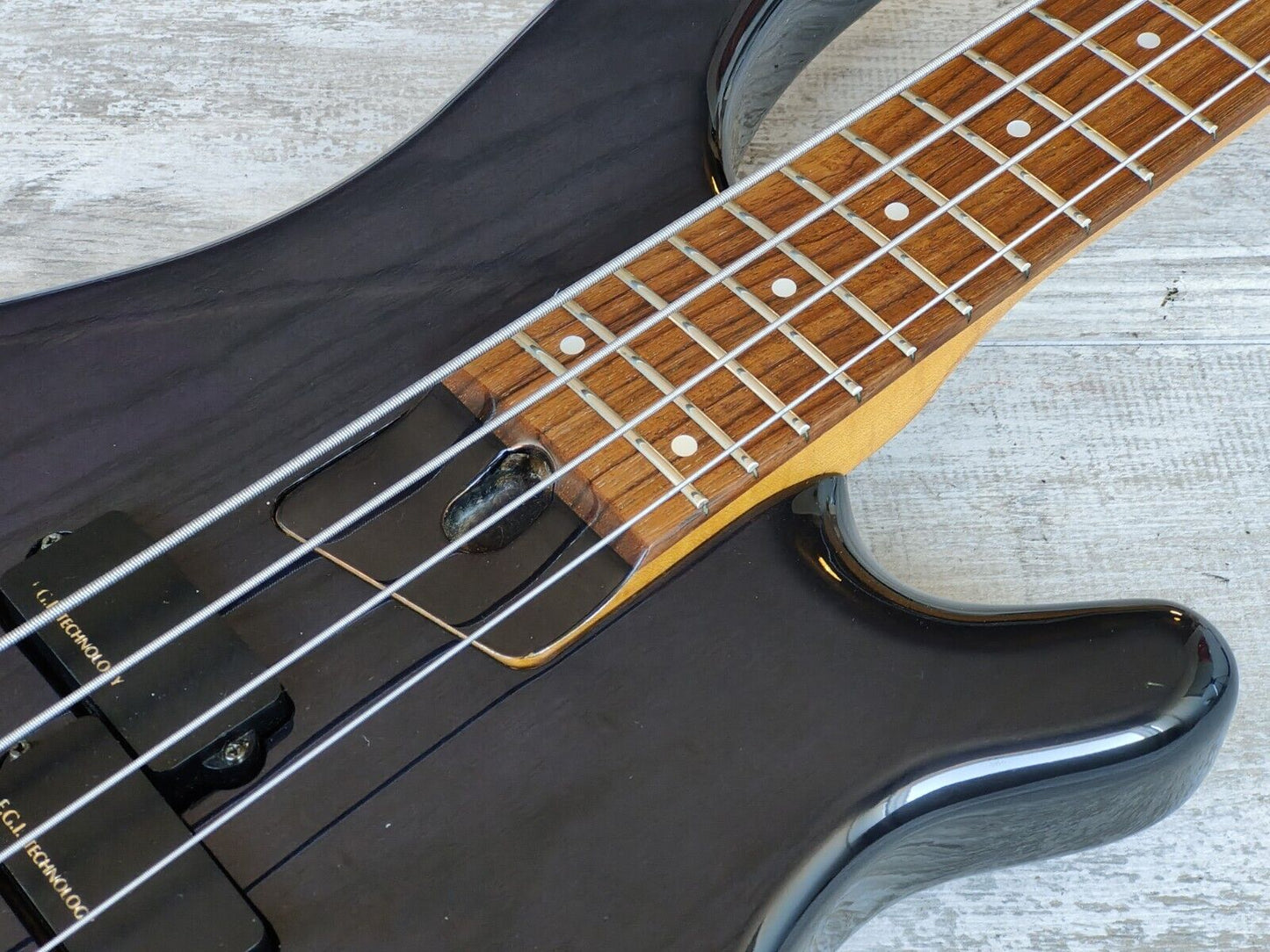 1990's Fernandes Japan FRB-75 Active Revolver Bass (Transparent Purple)