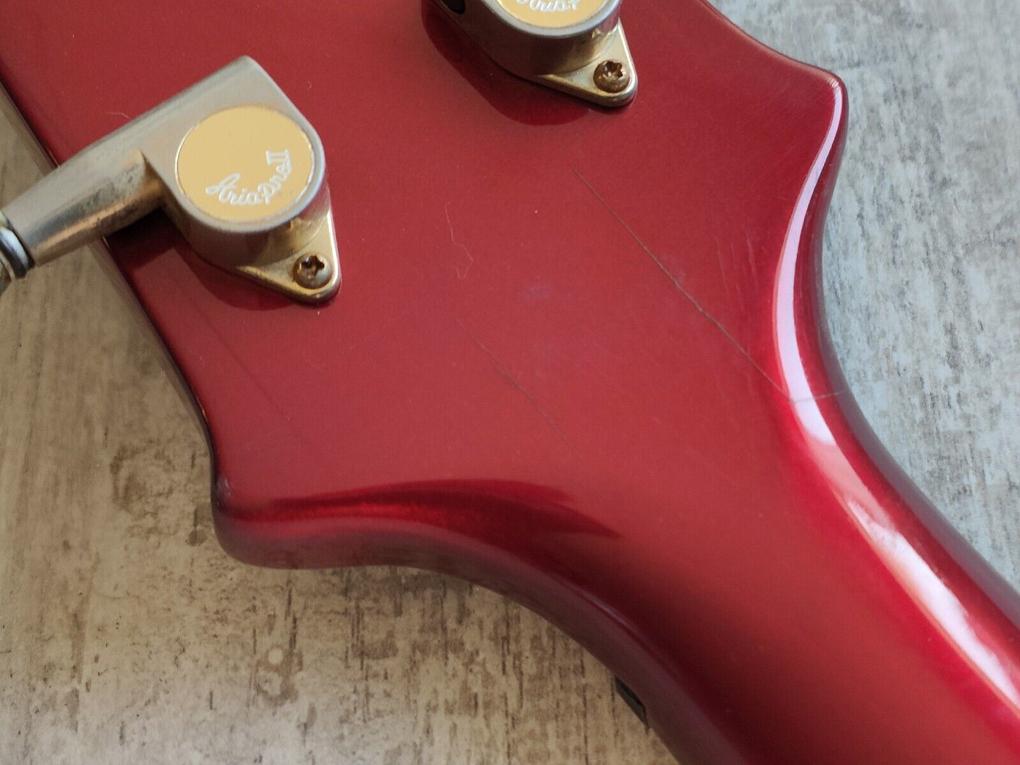 1983 Aria Pro II Japan SB Elite-II Electric Bass (Deep Red Metallic)