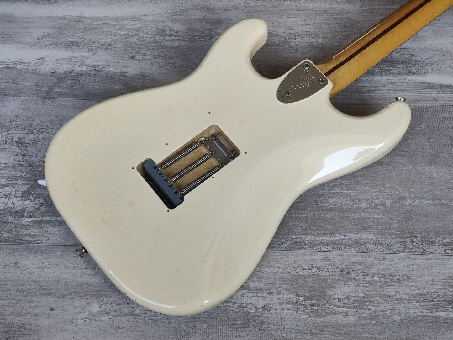 1985 Fender Japan ST72-65 Scalloped Stratocaster (Aged Olympic White)