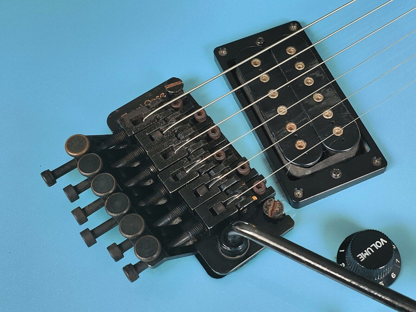 1986 Kramer Japan JK1000 HS Superstrat (Refinished Metallic Blue)