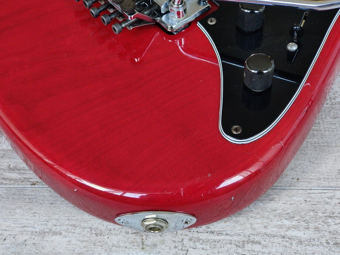 1990 Valley Arts Guitar M Series Deluxe Stratocaster w/EMG's (Transparent Red)