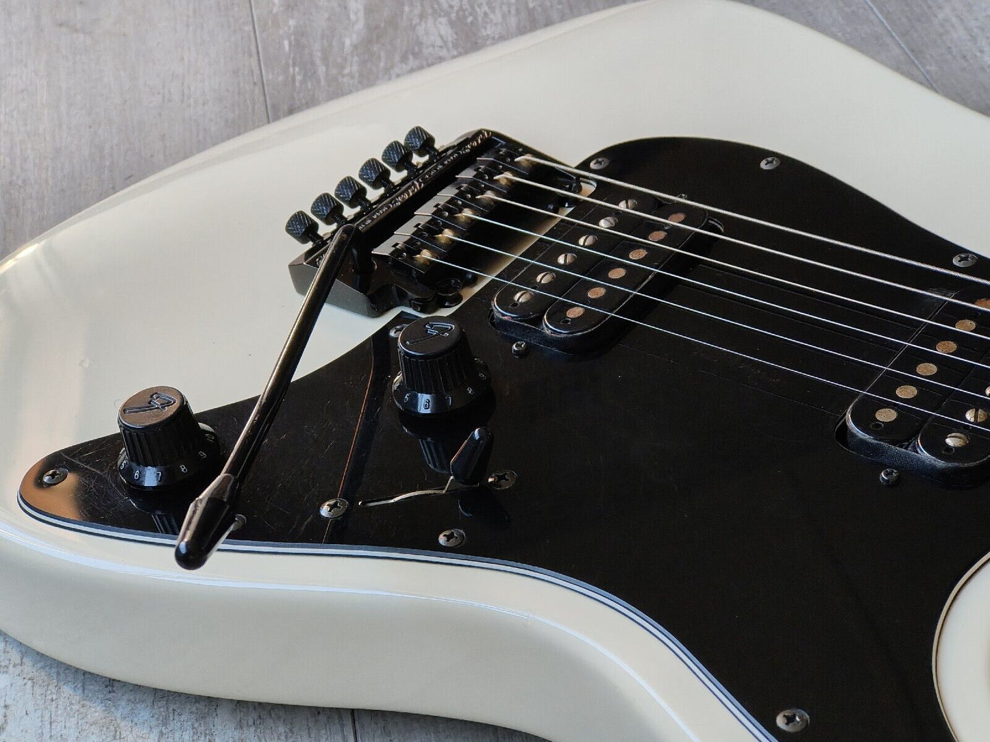 1987 Fender Japan E Series SF-455 Contemporary Stratocaster w/Kahler (White)