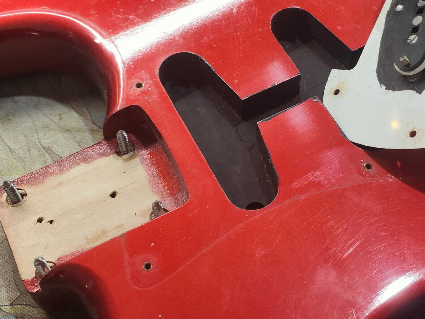 1980's Tokai Japan Goldstar Sound Stratocaster Body w/Telecaster Neck (Red)