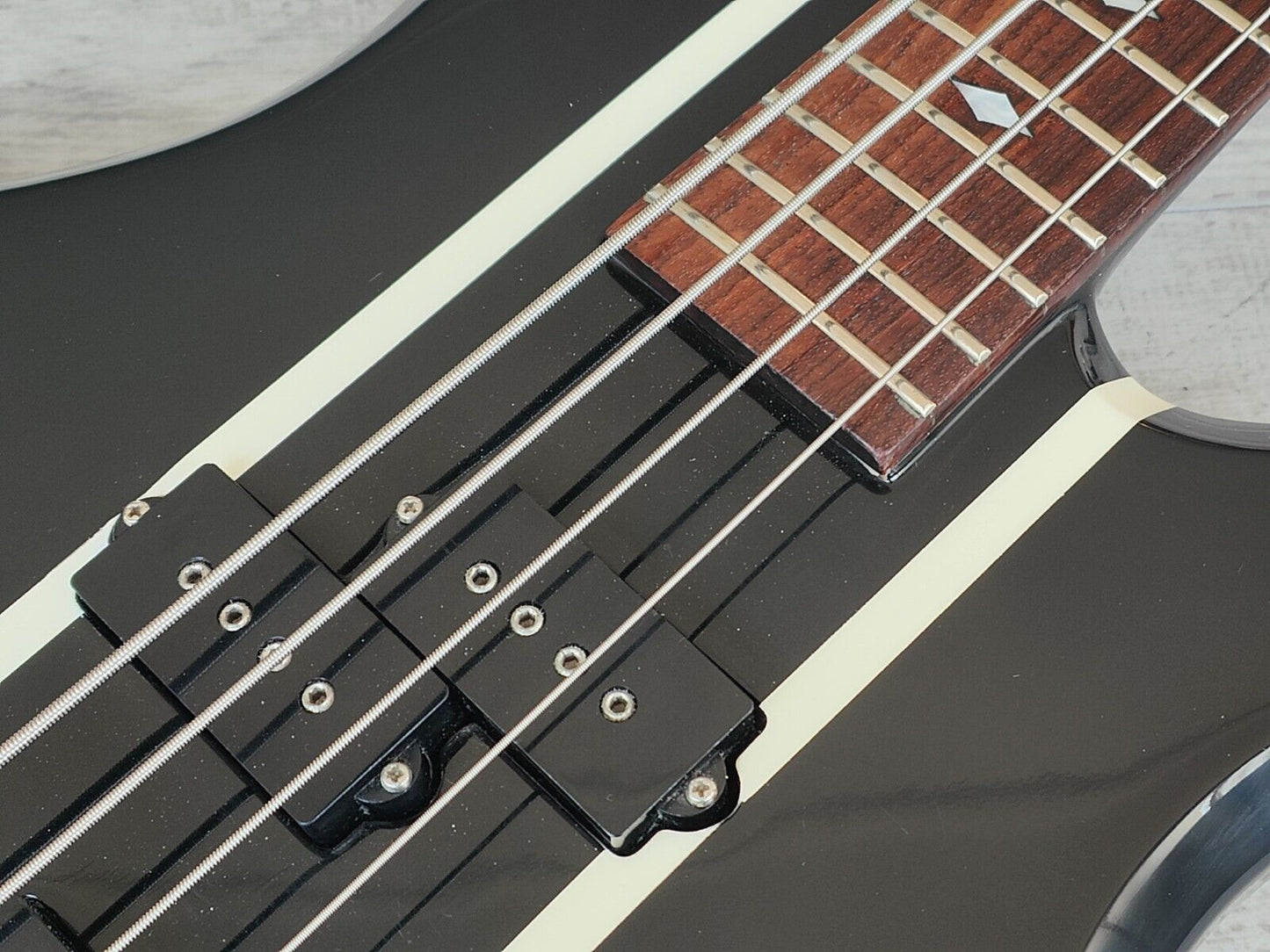1996 Burny (Fernandes) EB-95X "X Japan" Signature Eagle Bass (Black)